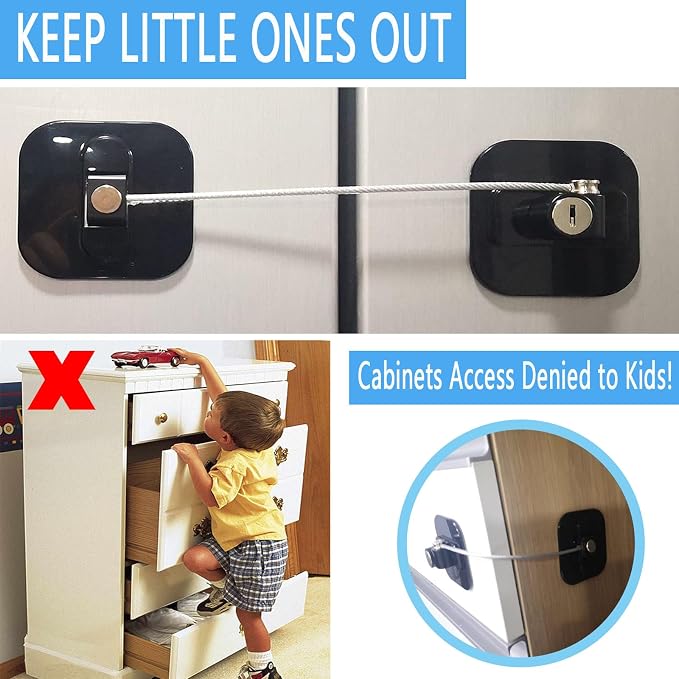 YEYA Upgraded Child Proof Refrigerator Door Lock, Large Base 1-Pack, Fridge - Image 2