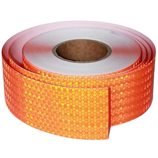 Orange Reflective Tape Outdoor Waterproof 3 inch, High Visibility Hazard by tuyrchu