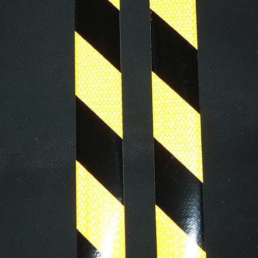 Yellow Black Reflective Tape 2 inch X 166 feet, Outdoor Waterproof Hazard - Image 3