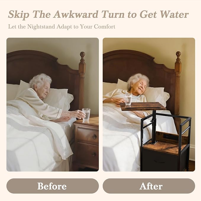 Swivel Lift Top Nightstand - Image 5