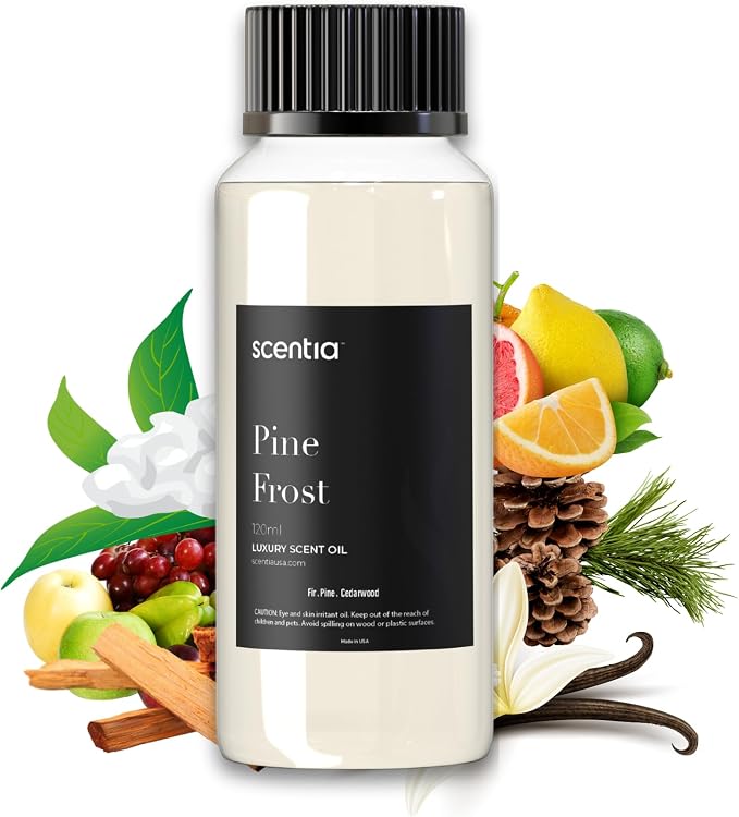 Scentia Pine Frost Essential Oil – 120ml Christmas Diffuser Oil | Crisp Winter by Scentia
