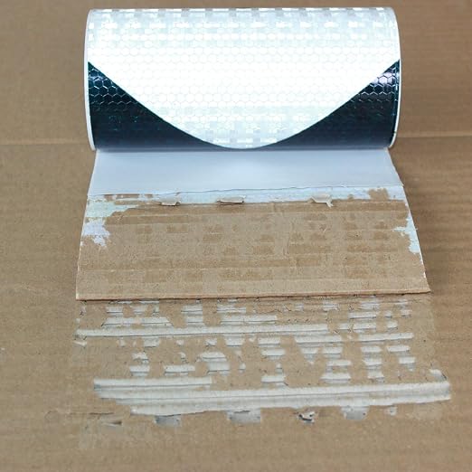 Black White Reflective Tape 6 inch X 10 feet, Outdoor Waterproof Hazard - Image 2