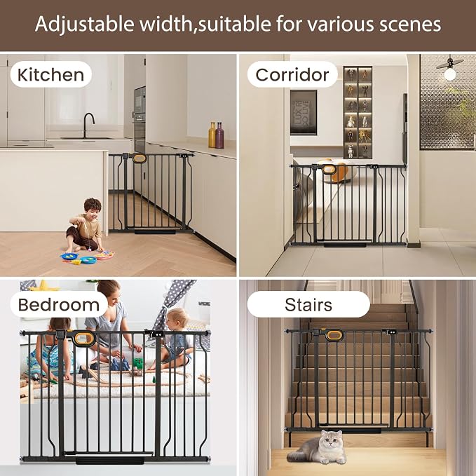 owlie Small Narrow Baby Gate for Stairs Doorways Hallways 23.6-27.6 Inch Wide - Image 6