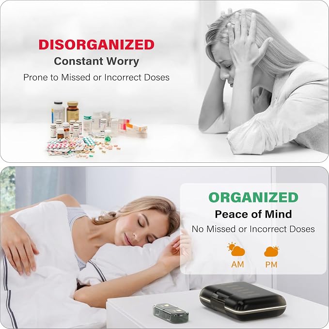 Weekly Pill Organizer 2 Times a Day, 7 Day Pill Box 2 Times, Portable - Image 4