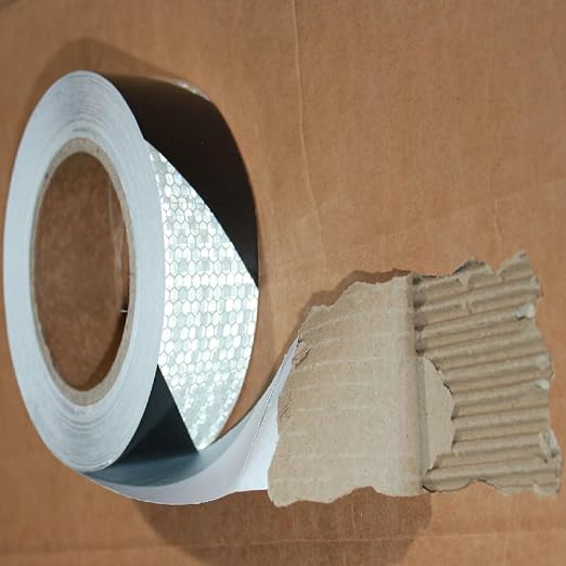 Black White Reflective Tape Outdoor Waterproof 1 inch X 166 feet, High - Image 2