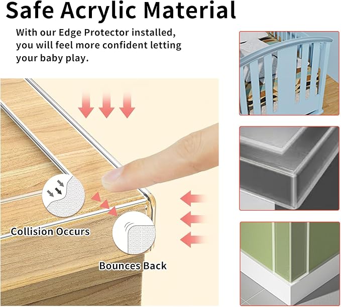 Edge Corner Protector Baby Proofing, Soft Clear Furniture Table Corner Guard & - Image 3