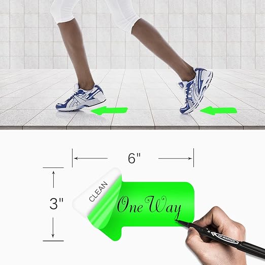 Arrow Floor Sticker Tape 3"×6" Arrow Floor Marking Sticker Sign 200 PCS Arrow - Image 3