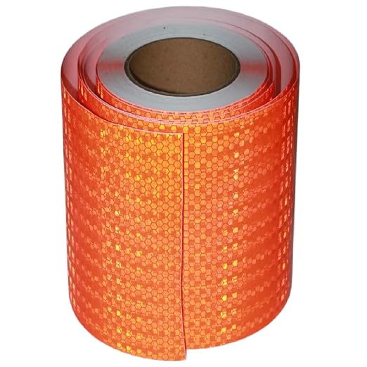 Orange Reflective Tape Outdoor Waterproof 8 inch High Visibility Hazard by tuyrchu