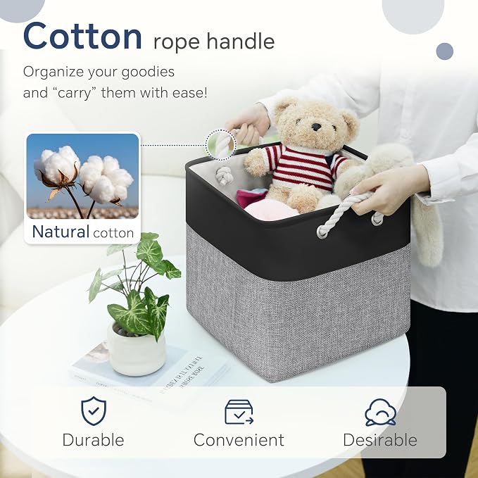 Fabric Cubes Storage Basket, 6 Pack 11x11 in - Image 5