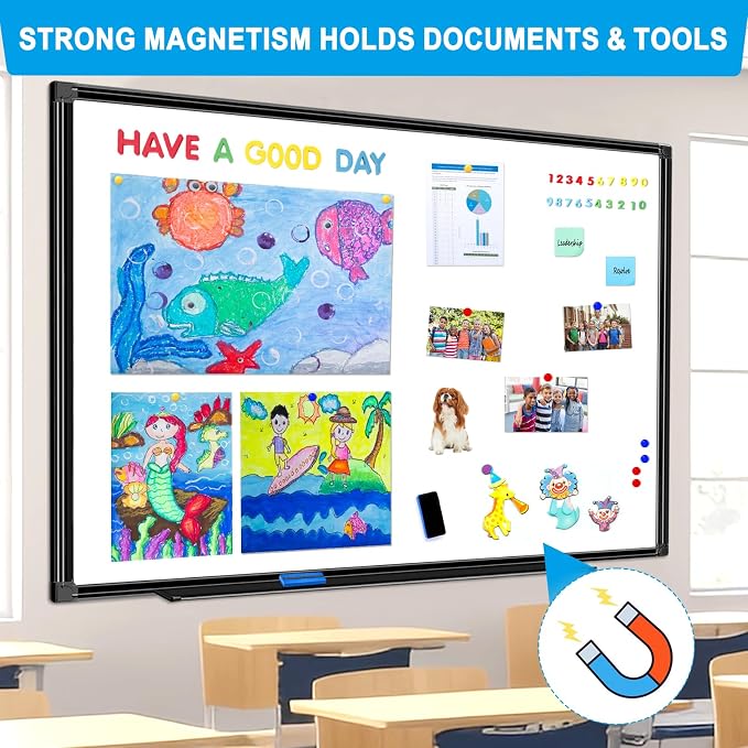 H-Qprobd 60"x48" White Board for Wall Large Magnetic Dry Erase Board - Image 4