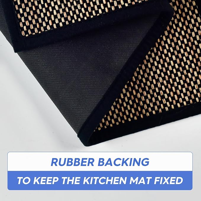 Artoid Mode Washable Non Skid Kitchen Rugs and Mats Doormat, Absorbent Door Mat - Image 4