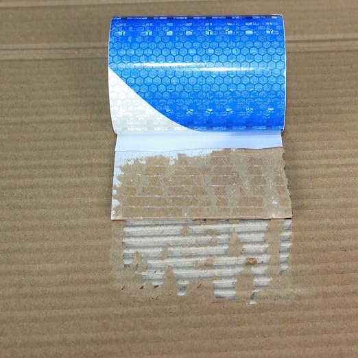 Reflective Tape Blue and White 4 inch X 10 feet, Outdoor Waterproof Hazard - Image 2