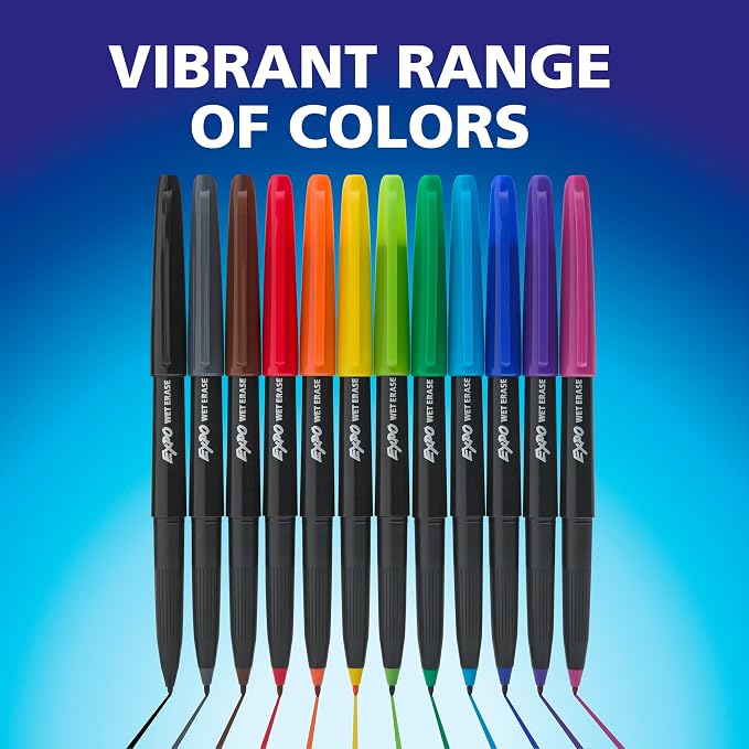 EXPO Wet Erase Markers, Semi-Permanent, Ultra Fine Tip, Organizing - Field & Grace
