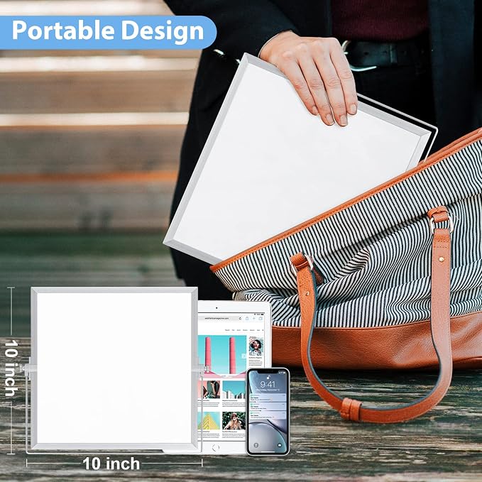 ARCOBIS Small WhiteBoard with Stand 10" X 10", Magnetic Double-Sided Dry Erase - Field & Grace
