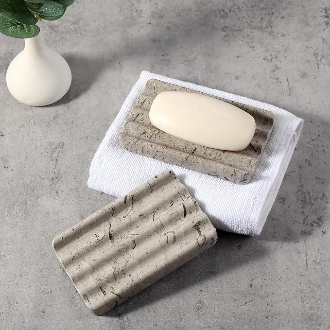 Koville Natural Grey Marble Soap Dish - Image 7