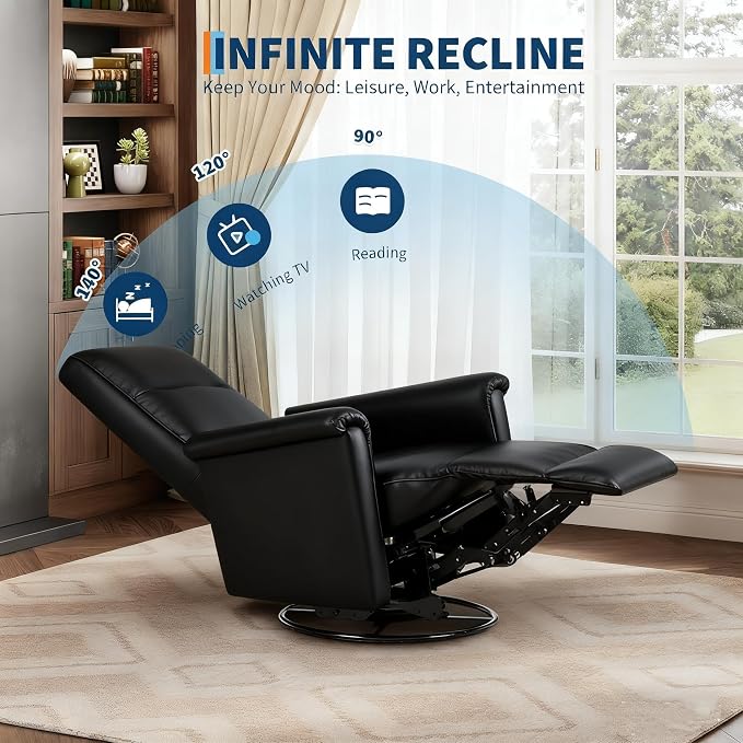 IDEALHOUSE Swivel Rocking Nursery Recliner Chair Rocker Recliner Glider Deep - Image 7