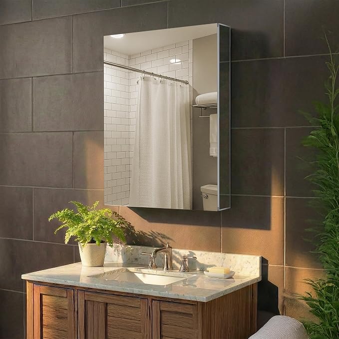 Fine Fixtures Bathroom Medicine Cabinet, Recessed/Surface Mount, Right/Left - Image 2