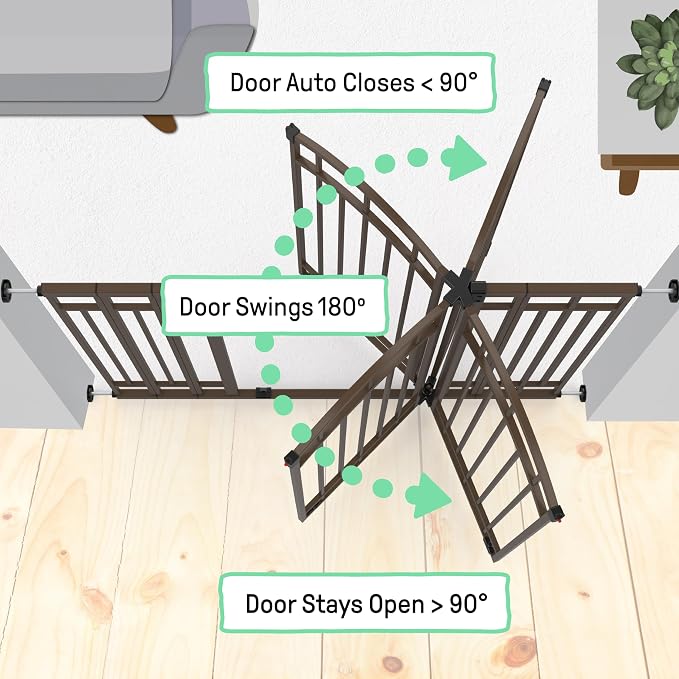 Ingenuity Decorative Extra Tall Baby Gate & Dog Gate, 28.5"-48" Wide, Hardware - Image 9