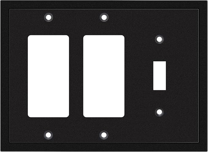 Henne Bery Modern Edge Decorative Wall Plate Switch Plate Outlet Cover by HenneBery