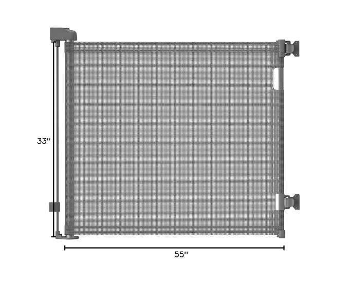 Retractable Baby Gate for Stairs – 33” Height, Expands up to 55” Width – Safety - Image 7