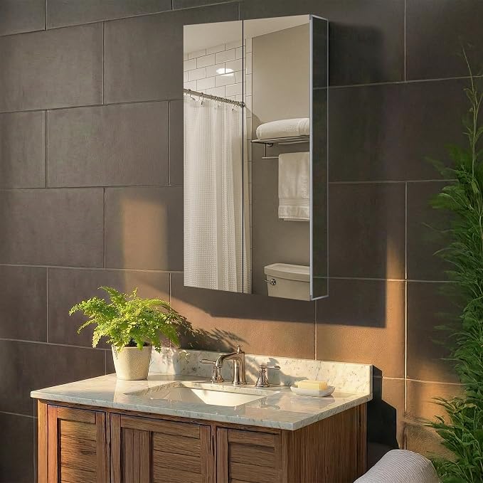 Fine Fixtures Bathroom Medicine Cabinet, Recessed/Surface Mount, Right/Left - Image 2