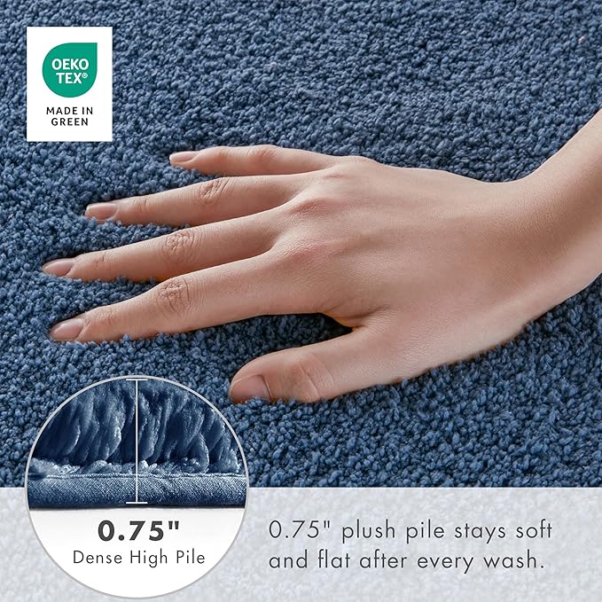 Madison Park Signature Marshmallow Bathroom Rug Non Slip, Luxrurious Plush Bath - Image 4