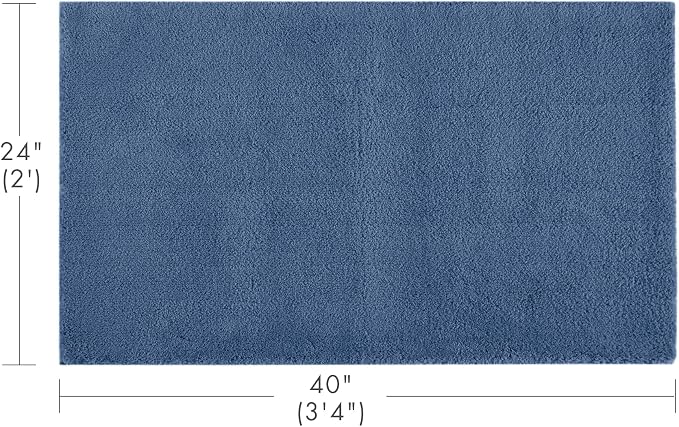 Madison Park Signature Marshmallow Bathroom Rug Non Slip, Luxrurious Plush Bath - Image 2