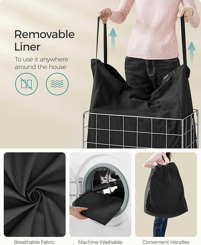 SONGMICS 29 Gal. Laundry Basket, Laundry Hamper, Collapsible Clothes Hamper - Field & Grace