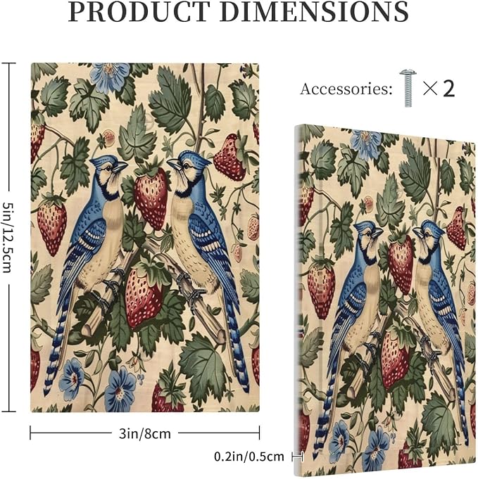 Light Switch Cover Plate Vintage Floral Bird Strawberry Thief William Morris 1 - Image 5