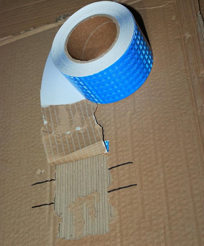 Blue Reflective Tape Outdoor Waterproof 3 inch, High Visibility Hazard - Image 2