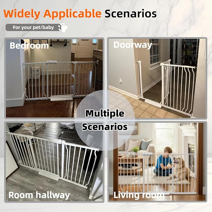 TSAYAWA 57.5"-62" Extra Wide Auto Closing Baby Safety Gate - Image 8
