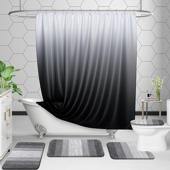 OLANLY Bathroom Rug Set 2 Piece, Soft Absorbent Microfiber Bath Rug Set - Image 6