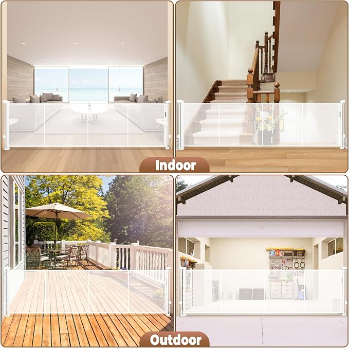 200.1" Retractable Baby Gate Extra Wide, Mesh Gate Long Child Gate Pet Gate - Image 7