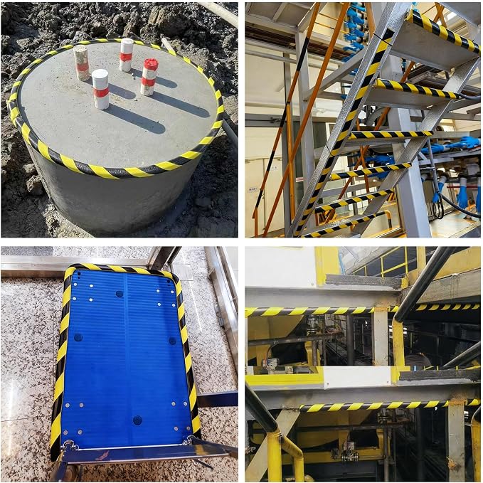 Wall Edge Corner Guards, 196.9in/5m Yellow Black Safety Bumpers, Self-Adhesive - Image 6