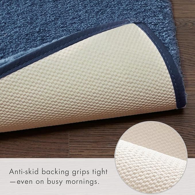 Madison Park Signature Marshmallow Bathroom Rug Non Slip, Luxrurious Plush Bath - Image 3