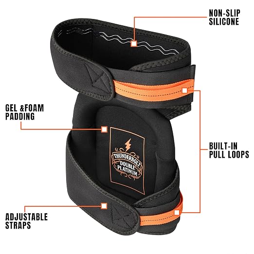 Thunderbolt Knee Pads for Men Construction Knee Pads for Work for Men and Women - Image 2