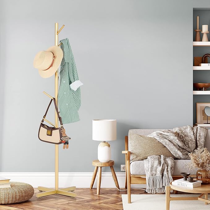 ZOZOE Metal Coat Rack Stand, Modern Coat Rack Freestanding - Image 7