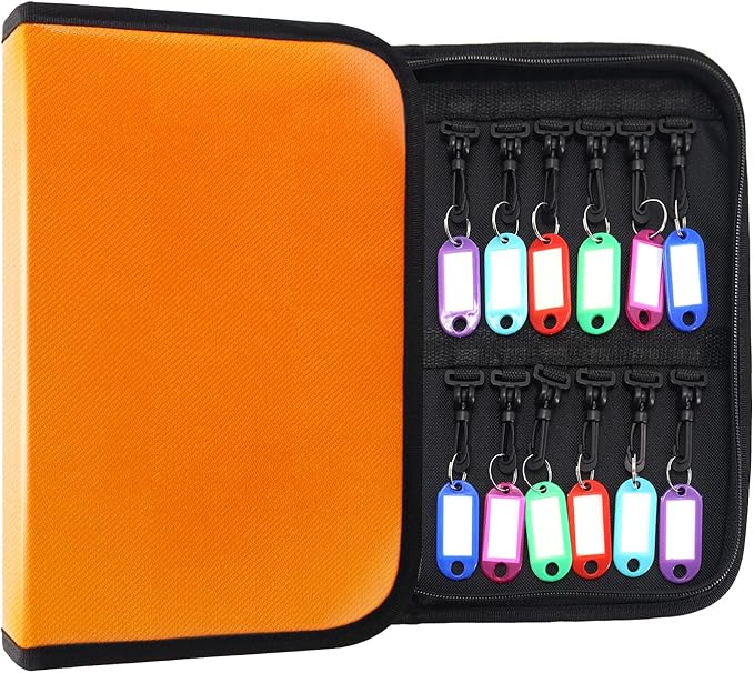 Zippered Key Case, Key Organizer, Fireproof and Waterproof Key Binder by Ehoehu