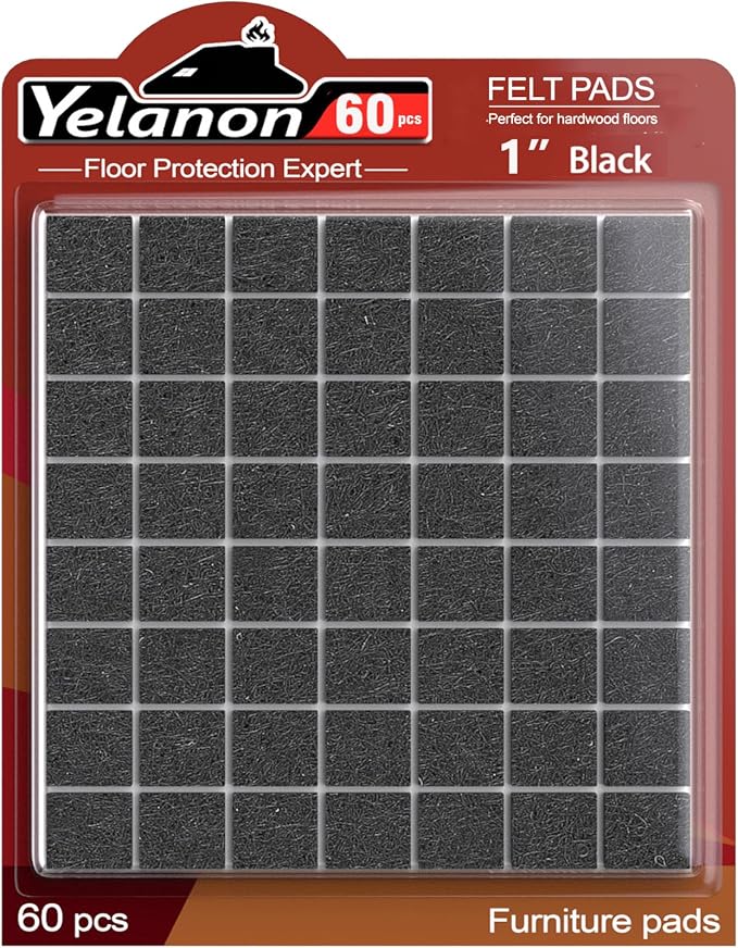 Yelanon Felt Furniture Pads -60 Pcs Premium Felt Pads by Yelanon