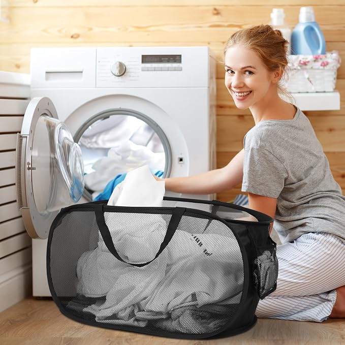 4 Pack Collapsible Laundry Baskets, Foldable Laundry Basket - Field & Grace