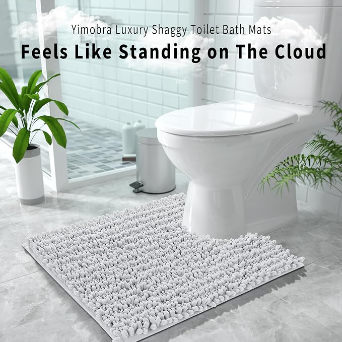 Yimobra Toilet Rug U Shaped Washable 24x24 Inch - Image 6
