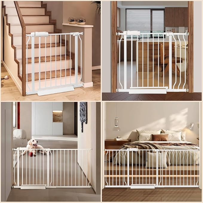 Extra Wide Baby Gate 48.03-52.76 Pressure Mounted, Child Dog Pet Safety Gates - Image 6