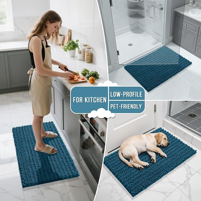 Yimobra Large Bathroom Rugs Non Slip Washable 36x24 Inch - Field & Grace