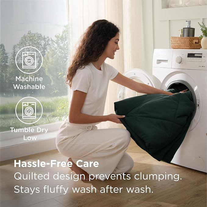Bedsure Queen Comforter Set Emerald Green - Image 6