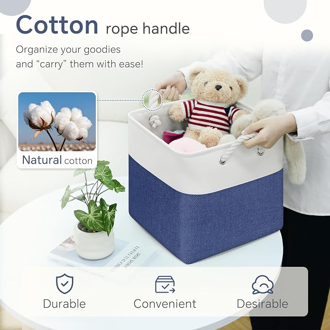Cube Storage Baskets, 6 Pack 11x11 inch - Image 4