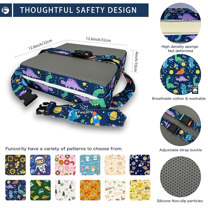 Toddler Booster Seat for Dining Table, Portable Booster Seat for Kitchen Chair - Image 3