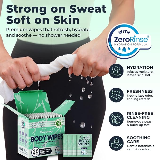 Dura Cleanse Travel Body Wipes - Image 3