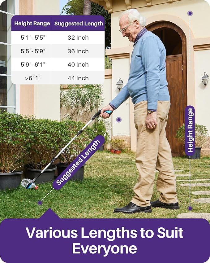 32 Inch Grabber Reacher Tool for Seniors 2 Pack, Foldable Reacher Grabbers - Image 3