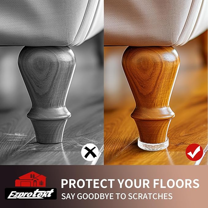 Ezprotekt Non Slip Furniture Pads, Round Furniture Coasters - Image 3
