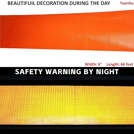 Orange Reflective Tape Outdoor Waterproof 6 inch, High Visibility Hazard - Image 3